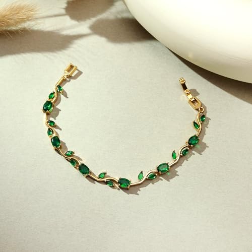 Image of SALTY Tulip Bracelet for Women Anti Tarnish | Fancy Floral Bracelet | Jewellery Gifts | Hand Band | Fashion Accessories for Girls | Minimal Jewelry Design | Gift for Rakhi | Gift for Diwali, Christmas, Marriage, Birthday