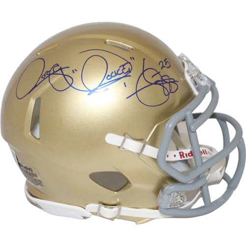 Rocket Ismail Autographed Notre Dame Fighting Irish Mini Helmet Beckett