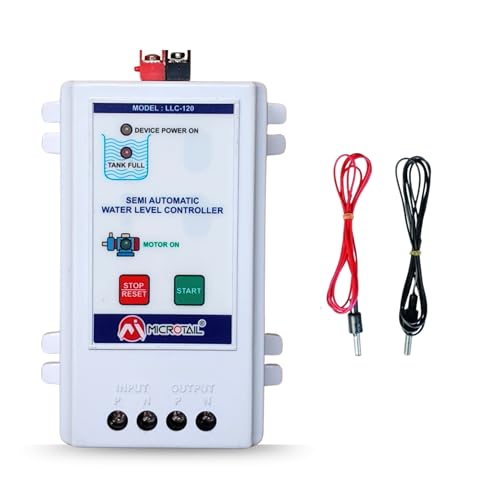 Image of Semi Automatic Water Level Controller, 20A, Wall Mount Plastic Enclosure, 0.5mm Sensor Wire