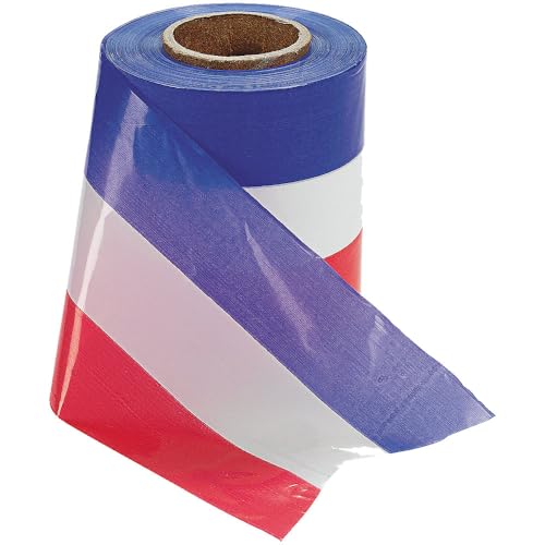 Fun Express - Plastic Red/white/blue Ribbon for Fourth of July - Party Decor - Hanging Decor - Streamers - Fourth of July - 1 Piece