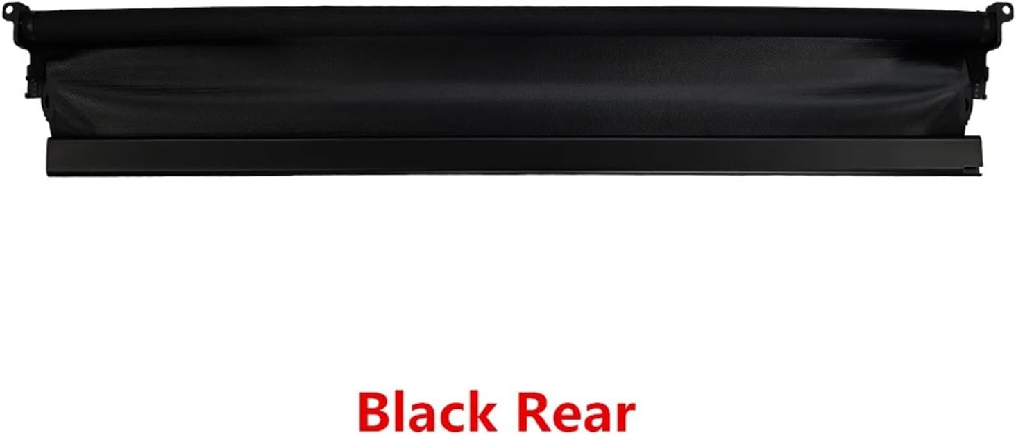 Car Panorama Sunroof Roller Blind Sunshade Curtain Cover Assembly Compatible For Audi A6 C8 2019-(1PCS Black Rear)