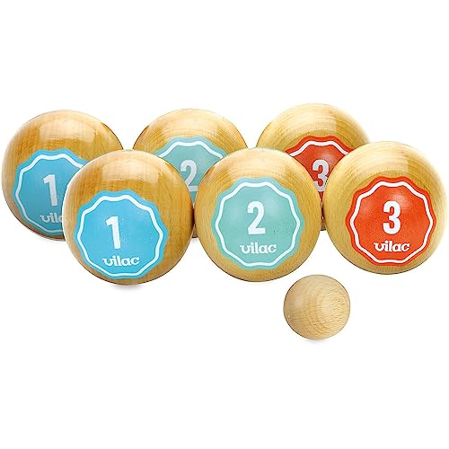 Jeu d'adresse en bois vernis Vilac : la pétanque rétro haut de gamme pour enfants