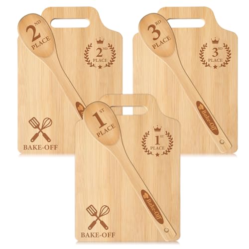 Set de 3 tablas de cortar rectangulares de madera con mango miniatura 1