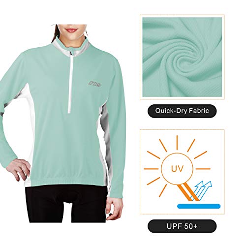 Bpbtti Women'S Cycling Bike Jersey Long Sleeve Sun Screen Upf Shirt,Breathable thumb #2