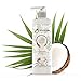 Produktbild Tropicana Oil Kokos Shampoo mit Nativem Kaltgepresstem Bio Kokos Öl 240ml Ginseng Extrakt & Nelkenöl Vegan Natur Kosmetik Cocos Shampoo ohne Sulfate Parabene und Silikone Shampoo Naturkosmetik