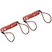 PATIKIL Security Steel Cable 3.5mm x 1.2m/3.94ft Coated Spring Luggage Lock Wire Rope with Double Loop Red 2 Pack