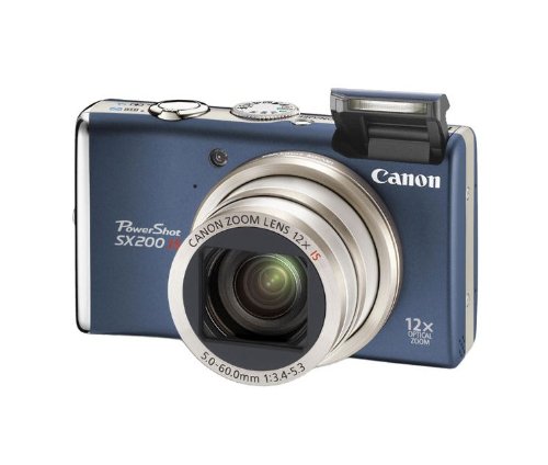 Canon PowerShot SX200 IS Digitalkamera (12 MP, 12-fach opt. Zoom, 7,6cm (3 Zoll) Display) blau