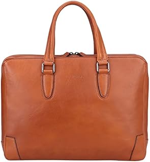 Banuce Full Grains Italian Leather Briefcase for Men 14 Inch Laptop Bags Travel Business Bags Attache Case