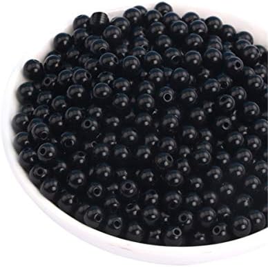 Cozylkx 90pcs 10MM Colorful Acrylic Beads Round DIY Beads for DIY Arts Craft Jewelry Making Bracelet Necklace, Black Cozylkx 90pcs 10MM Colorful Acrylic Beads Round DIY Beads for DIY Arts Craft Jewelry Making Bracelet Necklace, Black