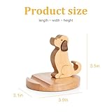 Bounabay Mobile Phone Holder Desk Decoration, Wooden Cell Phone Stand Dog Phone Holder Animal Phone Stand, Novelty Desk Phone stand, for Universal Cell Phone Compatible - Image 5