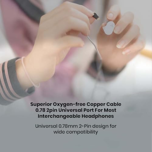 Image of Moondrop Chu 2 DSP Replacement Cable, 2-Pin 0.78mm Cable Type-C with Mic, High-Purity OFC, 1.2 m IEM Cable with In-Line Control for Clear Sound.