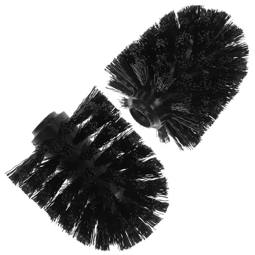 VANZACK 2 Piezas Cabezal de Recambio para Escobilla Inodoro Plástico Resistente Bola Negra Fácil Instalación Limpieza Eficaz Baño