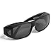 Pointed Designs Over Glasses Sunglasses- Polarized Fitover Sunglasses For Men or Women with 100% UV Protection for Men or Women- Style 2 (Black)