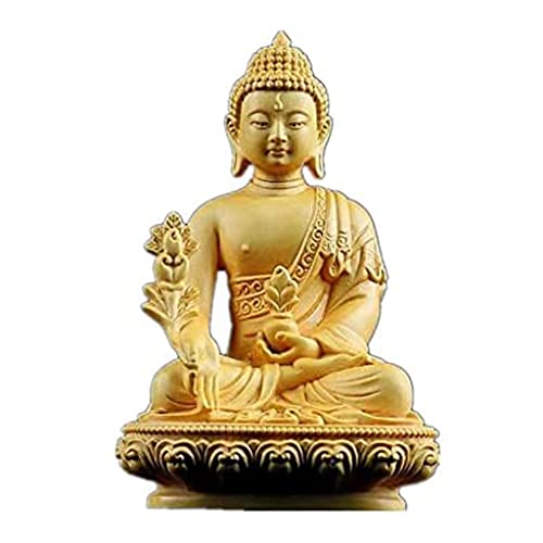 Statues Bouddha bois de buis 14cm pour une ambiance zen de salon