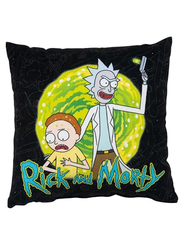 United Labels Rick and Morty Decorative Cushion Seat Cushion Decorative Cushion Black 30 x 30 cm