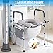 Toilet Seat Riser for Seniors,Raised Handicap Toilet Seat with Handles Over Toilet,Suitable for the Elderly/Disabled/Pregnant Women,Fit Any Toilet