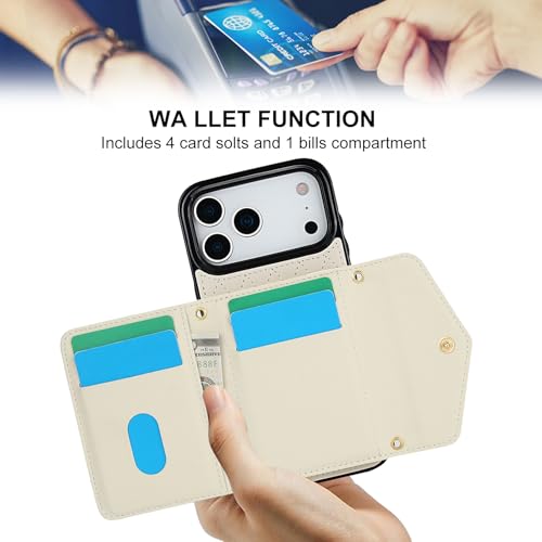Étui portefeuille iPhone 15 noir à rabat en cuir protégeant l'écran des chutes