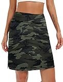 Picture of LouKeith Knee Length Skorts Skirts for Women Tennis Skirts Athletic Golf Skorts Casual Workout Skirt with Shorts Pockets Camo L