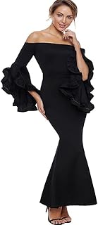 فستان ماكسى - مناسبه خاصة - قصه مستقيمة - لون اسود - نساء