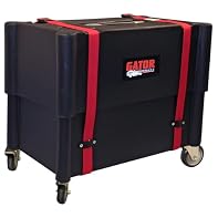 Fits most popular size amps Indestructible roto mold design Amp sits securely on top of case during use Open top design provides access to handle for easy transport Two wrap around straps with clips to secure lid to base during transport
