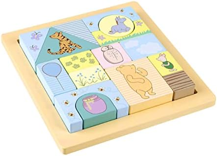 Orange Tree Toys Classic Winnie the Pooh Toys - Counting Blocks, Montessori Wooden Puzzles - Early Development & Activity Toys, Educational Toddler Puzzles - Official Licensed Winnie the Pooh Gifts