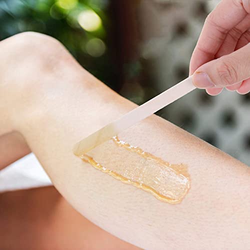 Hard Wax Beads For Hair Removal Wax And Wood Applicators (Pack Of Sticks Body For Hair Craft 100) Waxing Spatulas Removal Sticks Eyebrow Hair Removal Facial Wax Beads（Multicolour) #TOP2