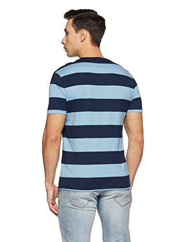 Image of GAP Essential Short Sleeve Rugby Stripe Crewneck Pocket T-Shirt For Men's