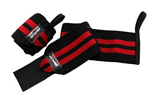 Kit Munhequeira + Faixa De Joelho + Strap Fita Vermelho