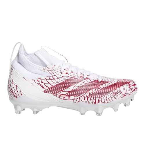 adidas Mens Adizero Impact Exotic Speed Football Sneakers Shoes - Red, White - Size 10 M