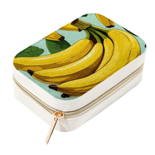 Boîte à bijoux banane double couche élégante et spacieuse pour ranger vos bagues