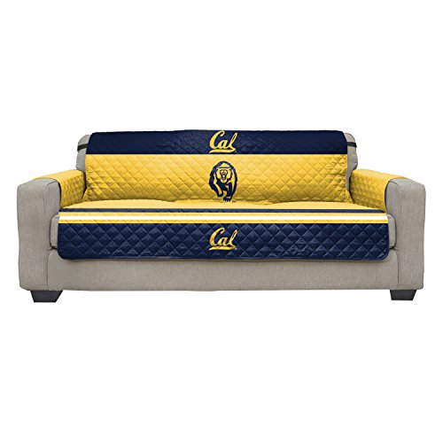 Pegasus Sports NCAA Microfiber Furniture Protector Cover with Elastic Straps, Sofa, California Berkeley Golden Bears