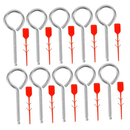 Yardenfun Fire Extinguisher Pin Set 10-Pack with Tamper Evident Safety Seals Replacement Pull Pins for Commercial Fire Equipment Safety Locks