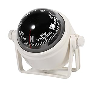 Boussole Multifonction Réglable Compas de Navigation Voyage Support Tableau de Bord pour Voiture Mer Marin Bateaux…