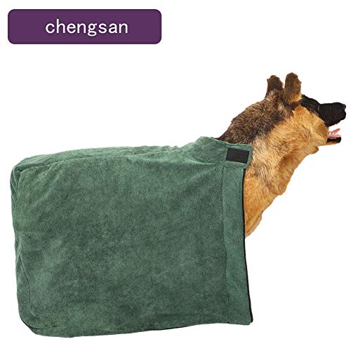 chengsan Bolsa de Secado de Microfibra para Perros Que Elimina rápidamente el Barro y la Suciedad  Solución de Toalla Extra Absorbente con Gancho Duradero y Correa para el Cuello