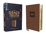 NIV, The Grace and Truth Study Bible (Trustworthy and Practical Insights), Leathersoft, Brown, Red Letter, Thumb Indexed, Comfort Print