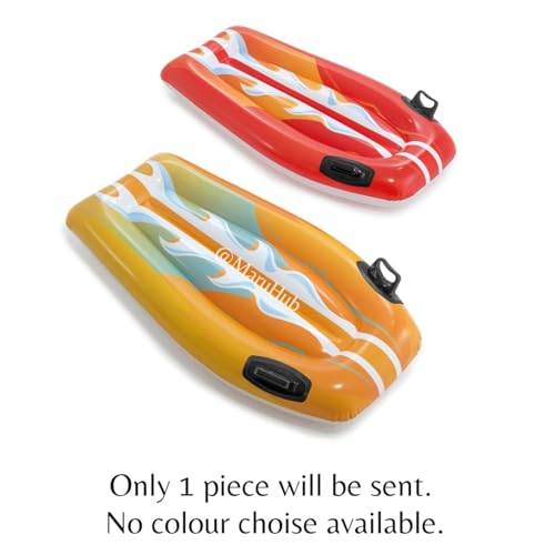 Image of 122x62cm Toddler Surf Board for 6 Years and Above Kids | Inflatable Water Slide Mat with Handles PVC Float for Kids | Joy Riders Pack of 1