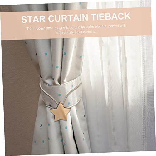 Alzapaños magnéticos para cortinas dorados OUdini hebilla de cuerda 6x6cm 7