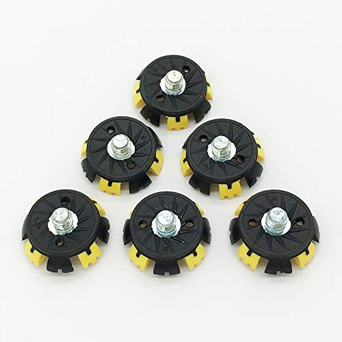 Durable Golf Spikes Replacement Set With Wrench - 28 Pcs Golf Shoes Spike Replacement - 1/4” Screw - Easy Installation - Enhanced Grip For Improved Performance (Black/Yellow) #TOP6