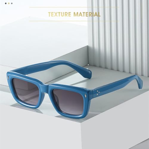 Lunettes de soleil carrées design géométrique et finitions rivets - 2