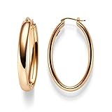 Creolen 50x6,5mm aus 585 Rotgold oval