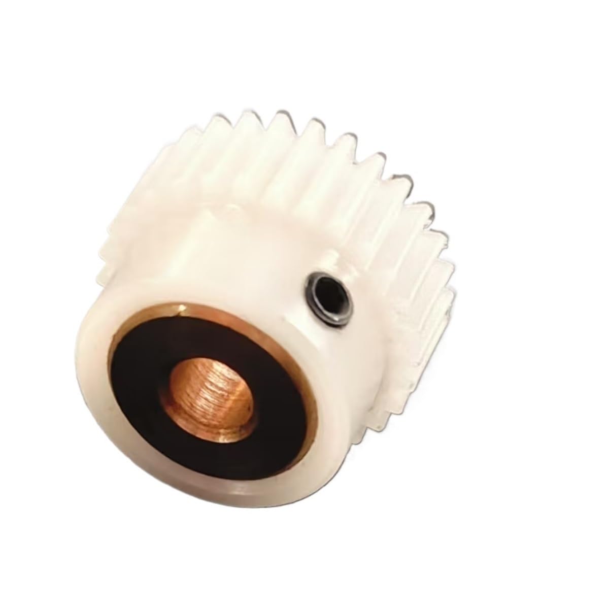 Cylindrical Drive 1pcs 0.8 Module Copper Sleeve Spur Gear 4mm 5mm 6mm 8mm 10mm Bore 0.8M 40 Teeth Plastic Cylindrical Gear with Step Rack Machinery(4MM BORE)