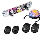 Skate Infantil Radical Iniciante 60 CM Tinta Rosa BH Store