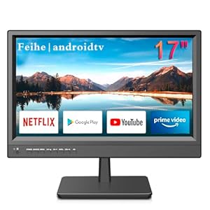 17 inch Small Flat Screen Smart TV for Kitchen, RV, or On-The-Go Entertainment – High-Definition Display, Smart Operating System