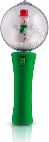 Varita musical con luz LED de muñeco de nieve giratorio