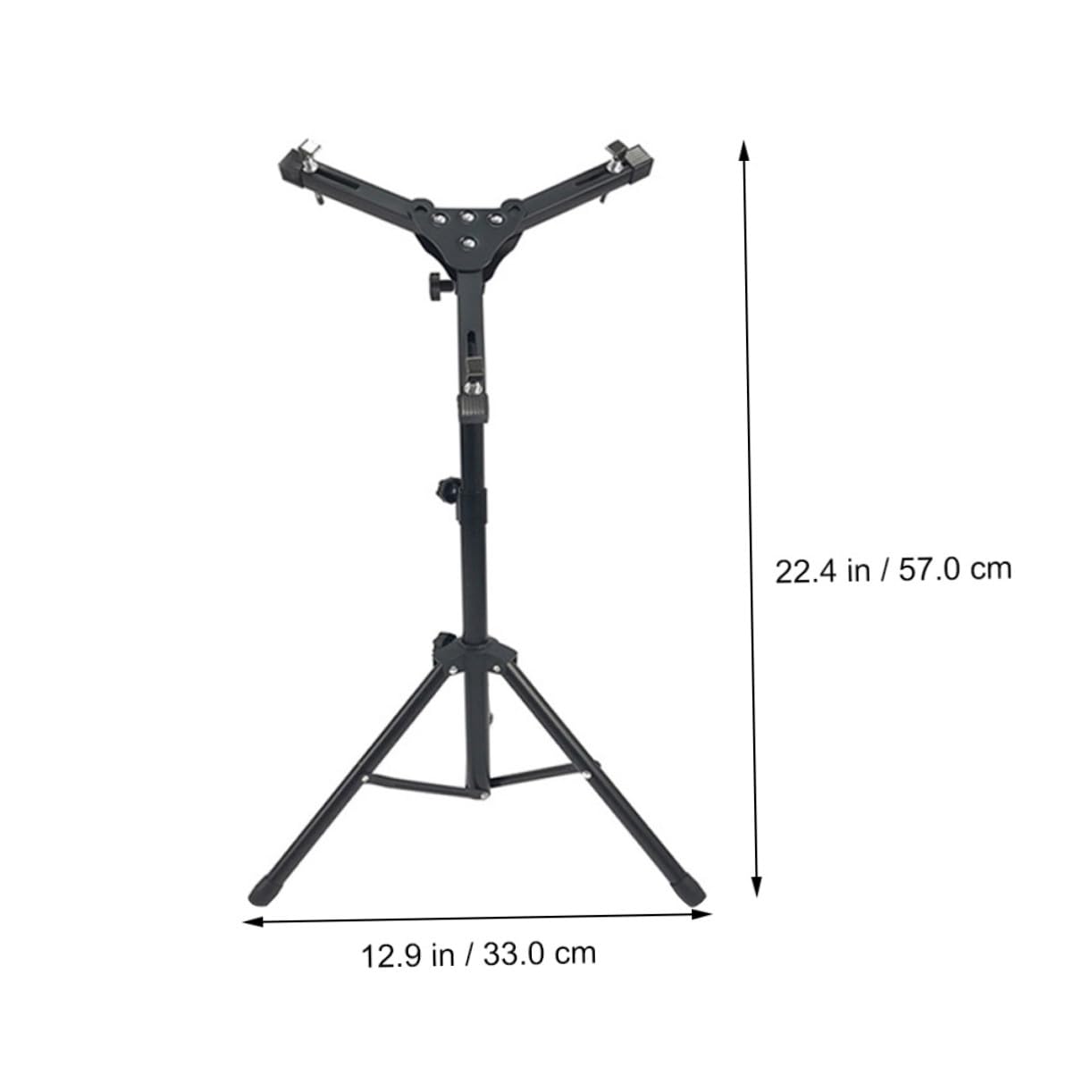 Pied de Caisse Claire Réglable 12 Pouces pour Pad de Pratique en Fer Abs