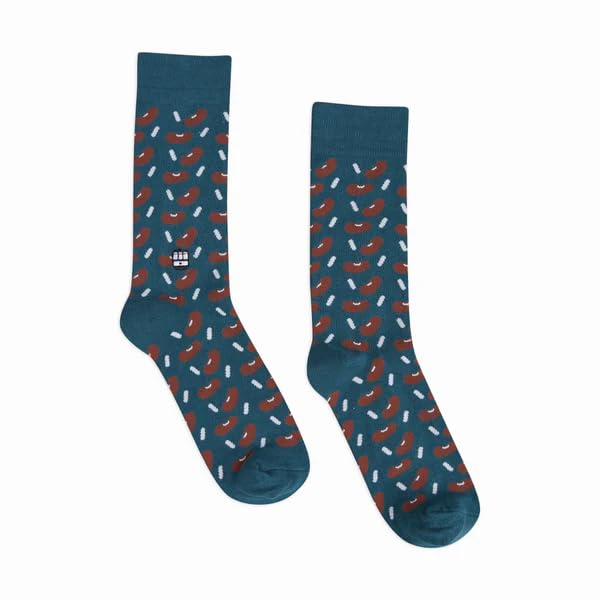 Red Beans – Unisex Cotton Crew Socks for Men & Women – Soft, Breathable, Reinforced Toe & Heel – One Size