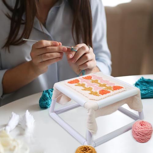 Bastidor de bordado cuadrado para patchwork en casa y labores minuciosas sobre la mesa 3