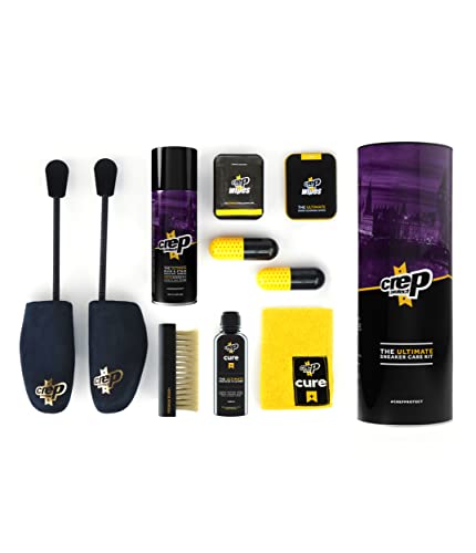 crep protect Tube Pack - Das ultimative Schuhpflege-Bundle-Geschenkset - Schuh-Schutzspray - Sneaker-Reiniger - Schnellreinigungstücher - Premium-Bürste - Schuhspanner