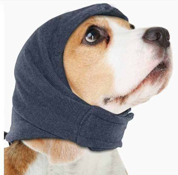 1 Cappuccio Lenitivo per Cani, Design Anti-Rumore Ansia, Tecnologia Paraorecchie Regolabile, Decompressione E Comfort per Animali Domestici, Protezione Fuori Casa.