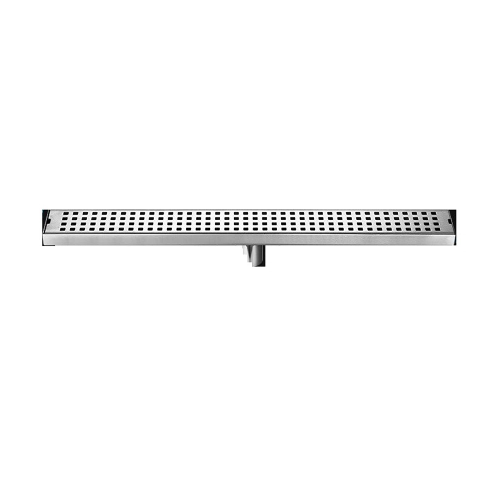 Floor Drain Rectangular Floor Drain Toilet Stainless Steel Thickened Square Hole Large Displacement Long Floor Drain(6.8x60cm Z)